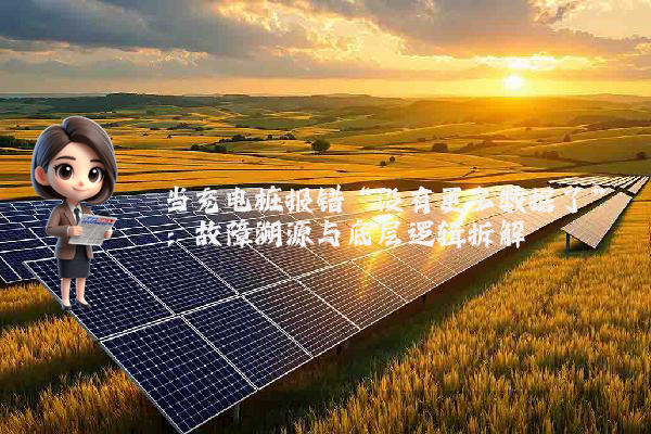当充电桩报错“没有更多数据了”：故障溯源与底层逻辑拆解