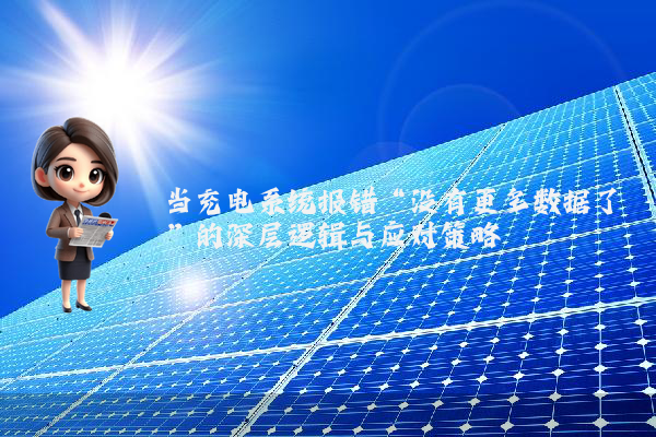当充电系统报错“没有更多数据了”的深层逻辑与应对策略