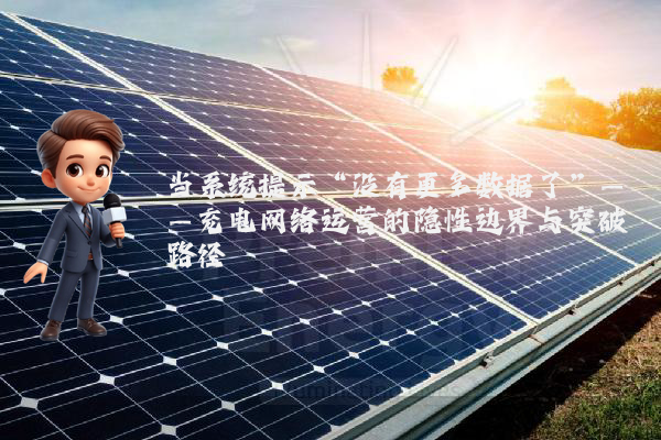 当系统提示“没有更多数据了”——充电网络运营的隐性边界与突破路径