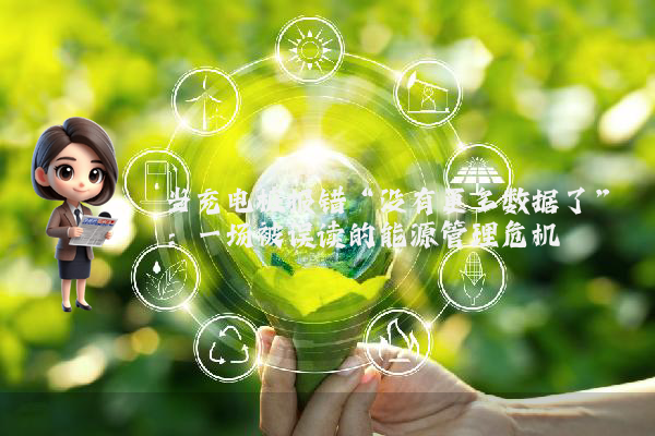 当充电桩报错“没有更多数据了”：一场被误读的能源管理危机