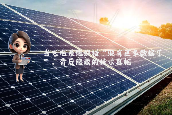 当充电系统报错“没有更多数据了”，背后隐藏的技术真相