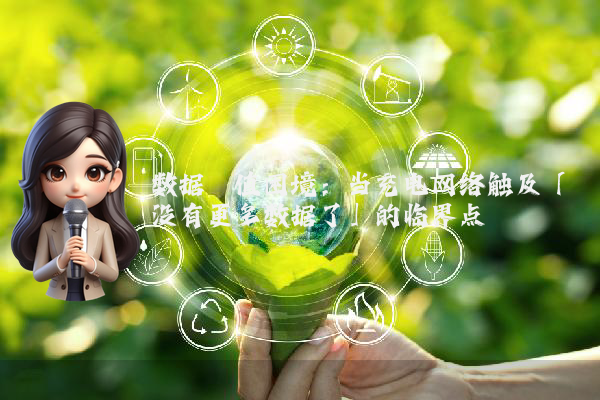 数据阈值困境：当充电网络触及「没有更多数据了」的临界点