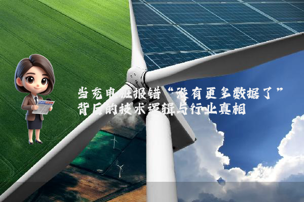 当充电桩报错“没有更多数据了”背后的技术逻辑与行业真相